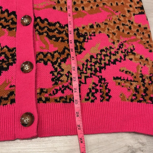 FARM Rio NWT Croco Pink Knit Buttoned down Cardigan with extra button. - Picture 14 of 14